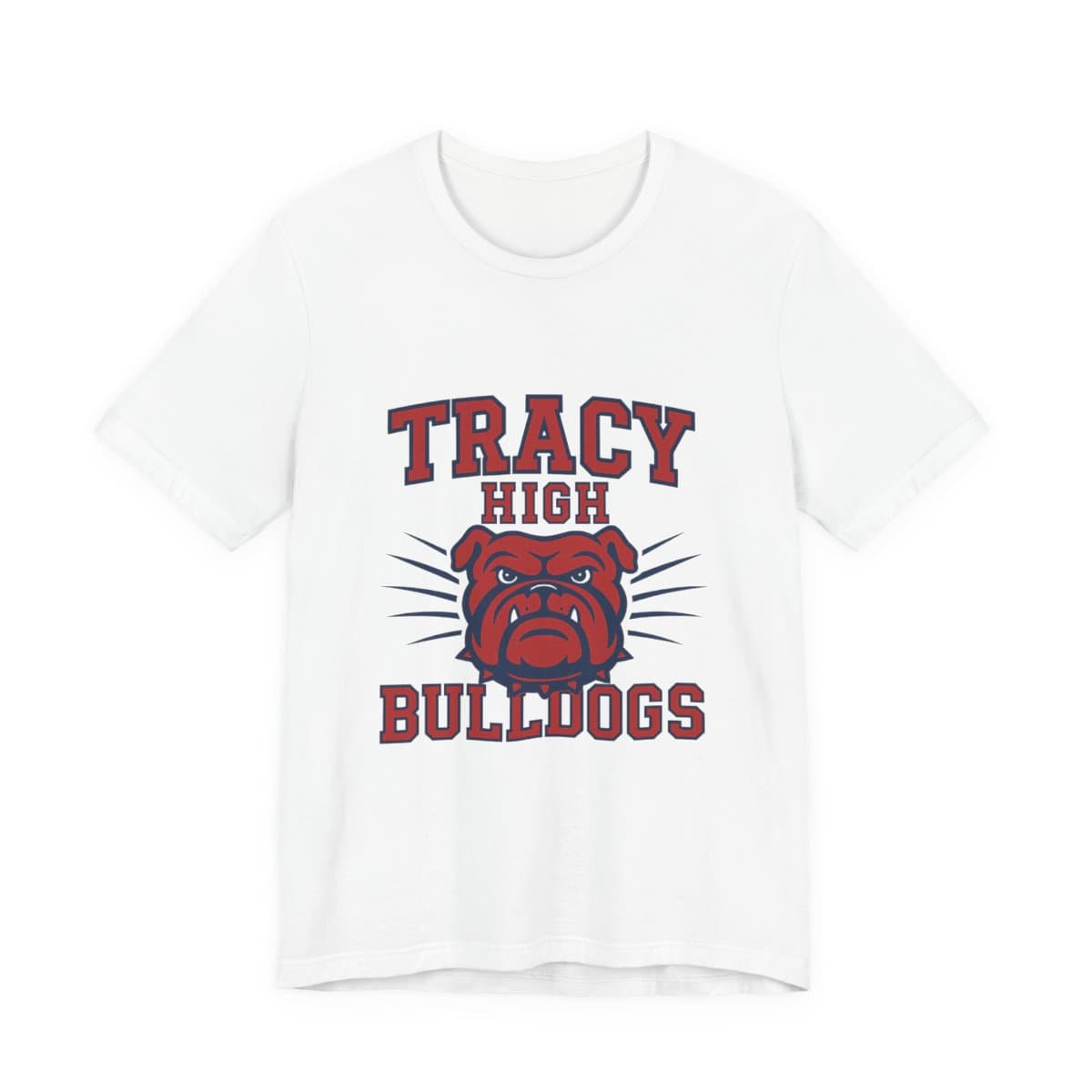 Tracy High Bulldogs Tee - White